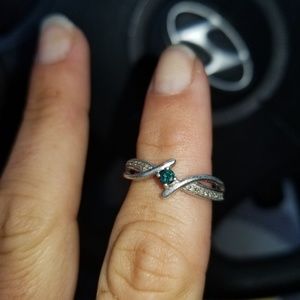 Blue diamond ring